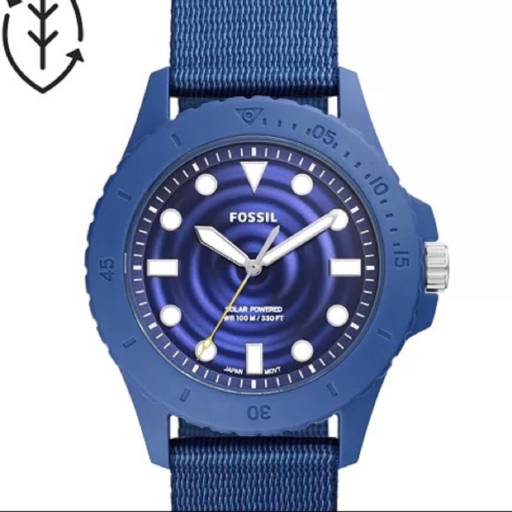Fossil Men's FB-01 Blue Upcycled Plastic Strap Watch 42mm